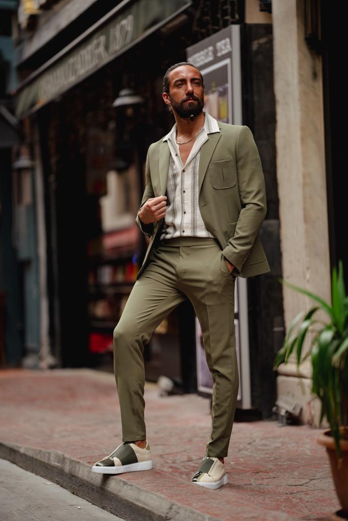 Jax Green Slim Fit Suit