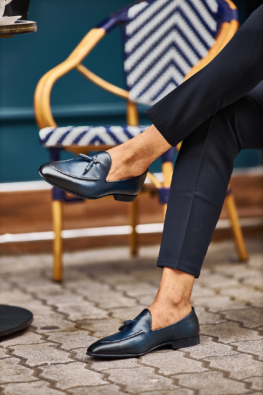 Felix Navy Blue Loafers