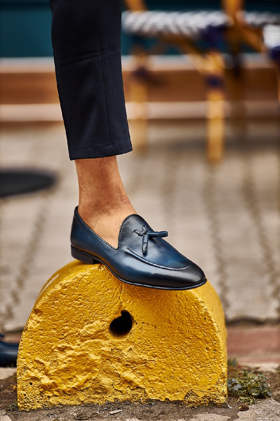 Felix Navy Blue Loafers