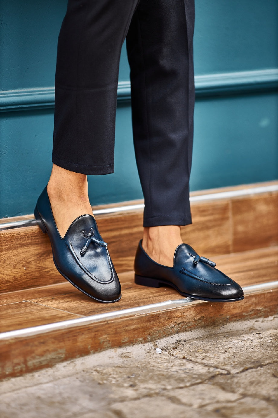 Felix Navy Blue Loafers