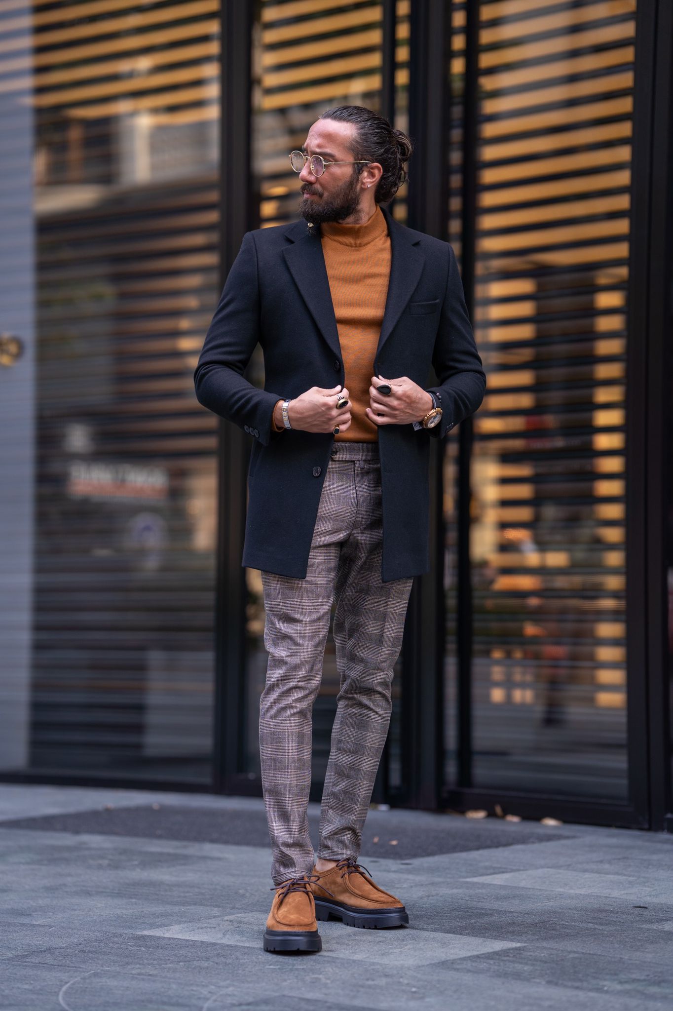 Cullen Black Cashmere Coat