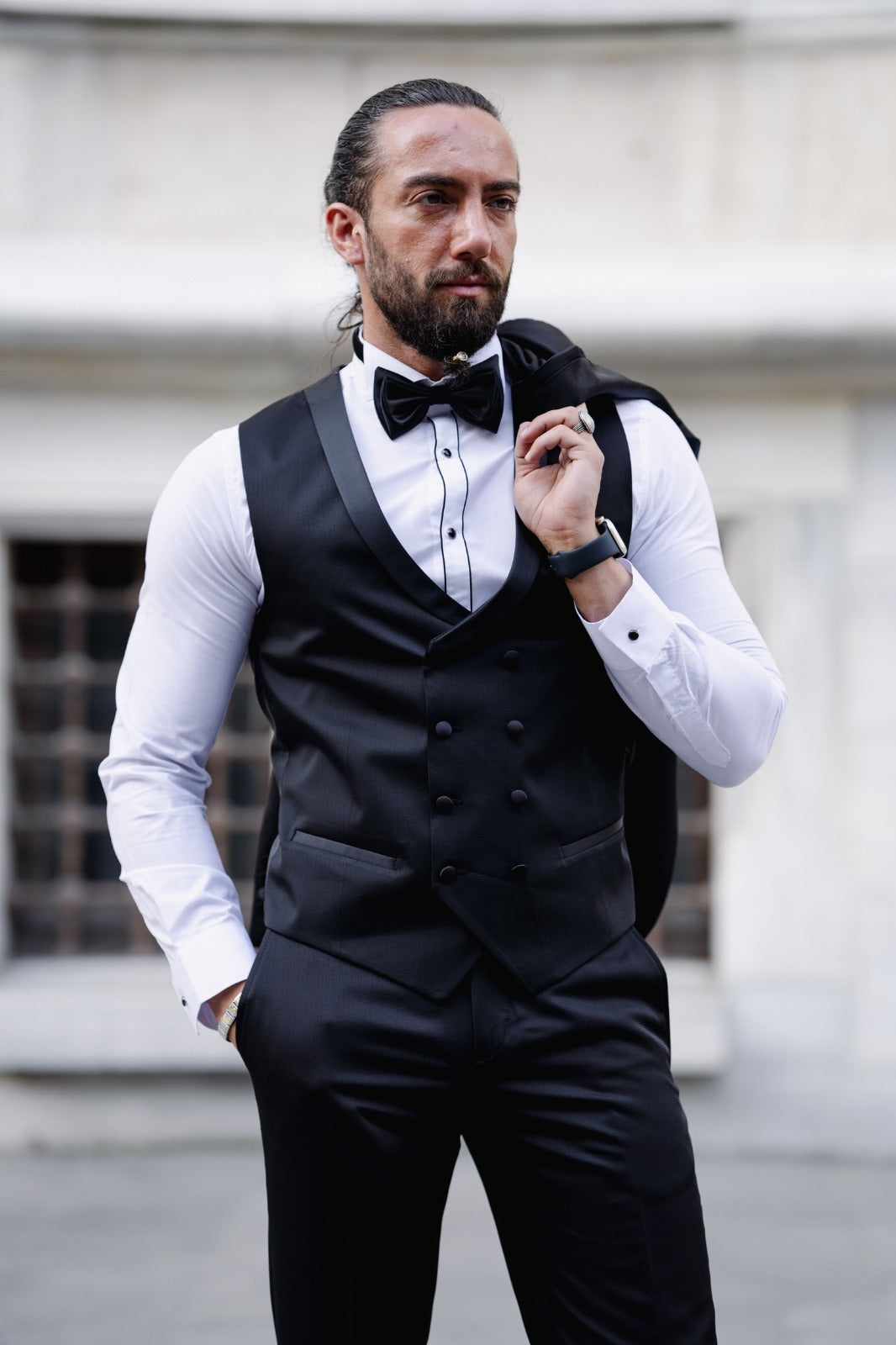 Eder Black Black Tuxedo Suit