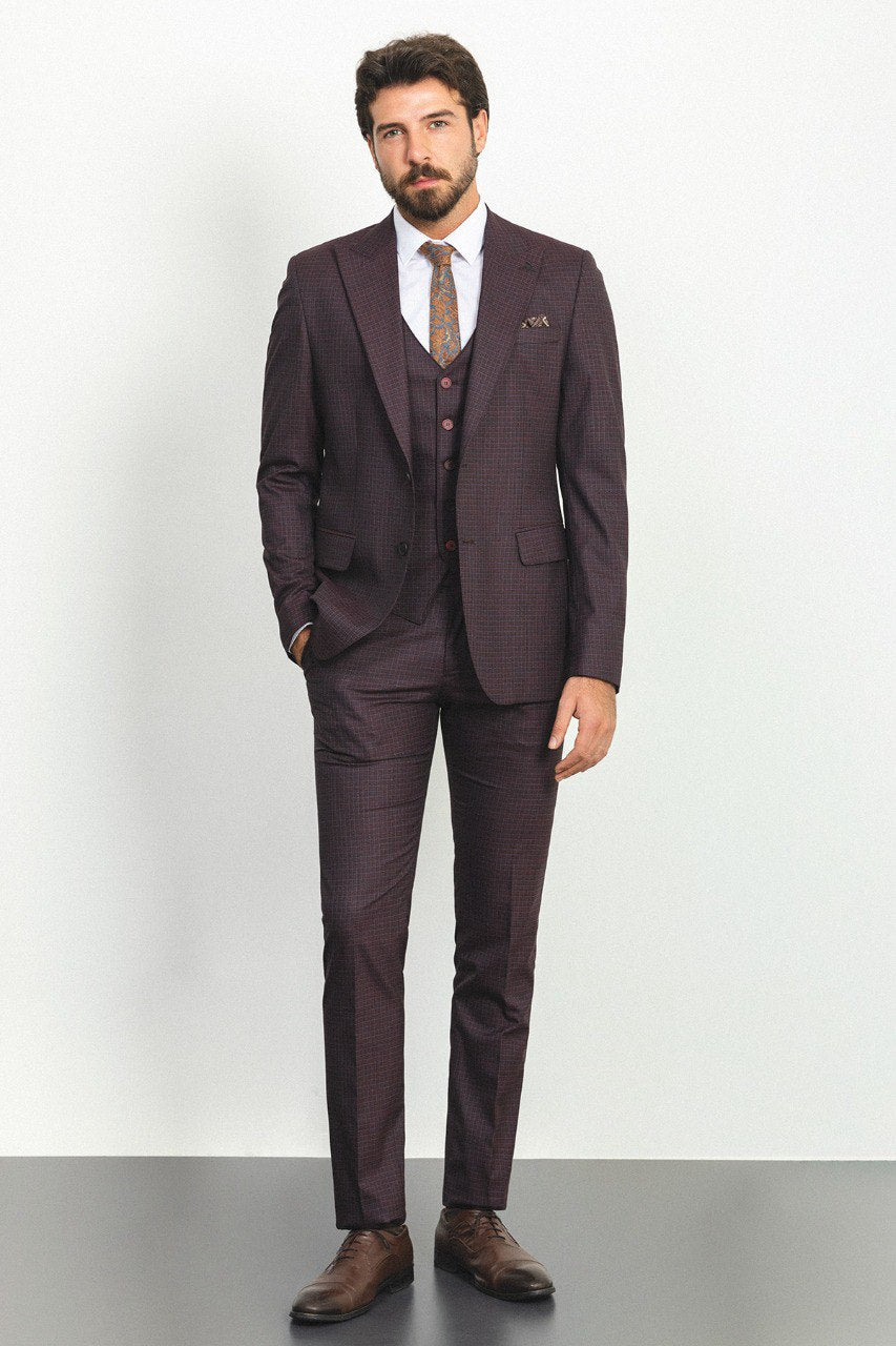 Jonah Burgundy Suit