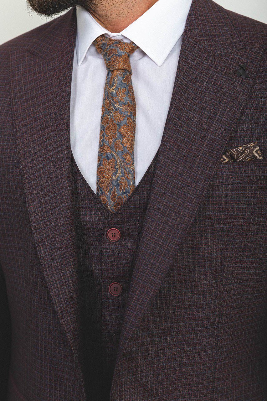 Jonah Burgundy Suit