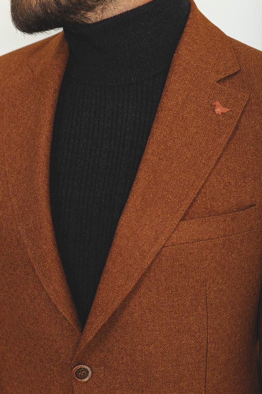 Sam Hazelnut Patterned Blazer