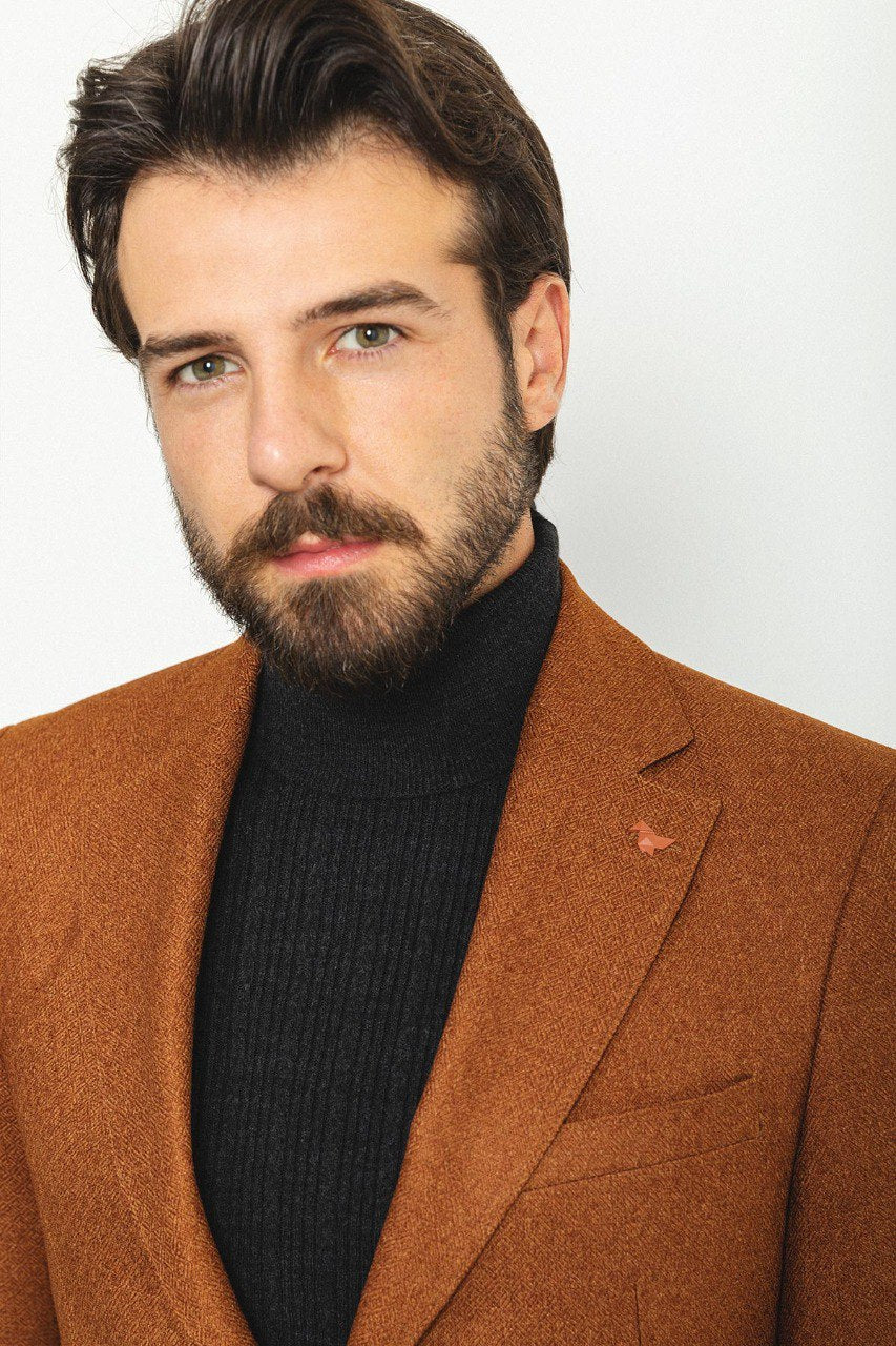 Sam Hazelnut Patterned Blazer