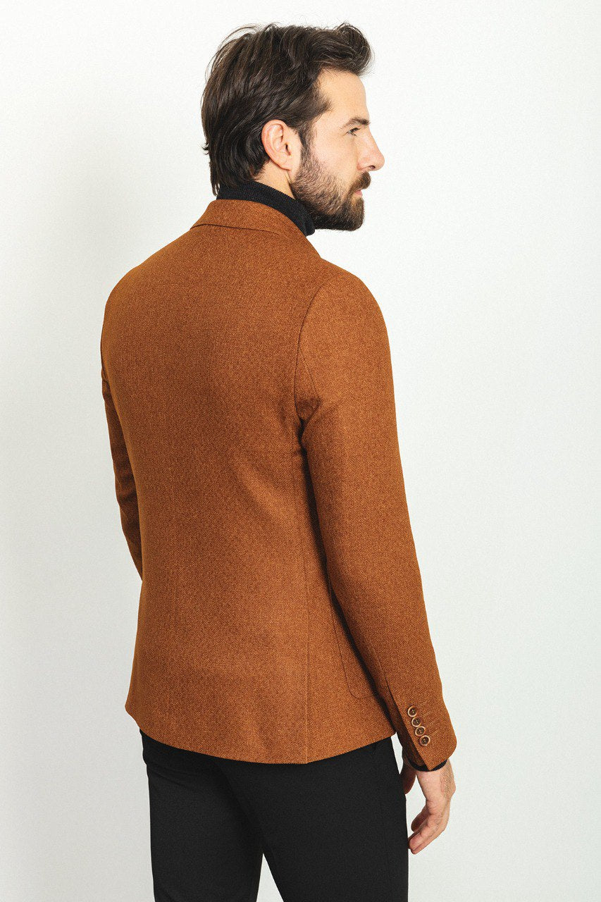 Sam Hazelnut Patterned Blazer