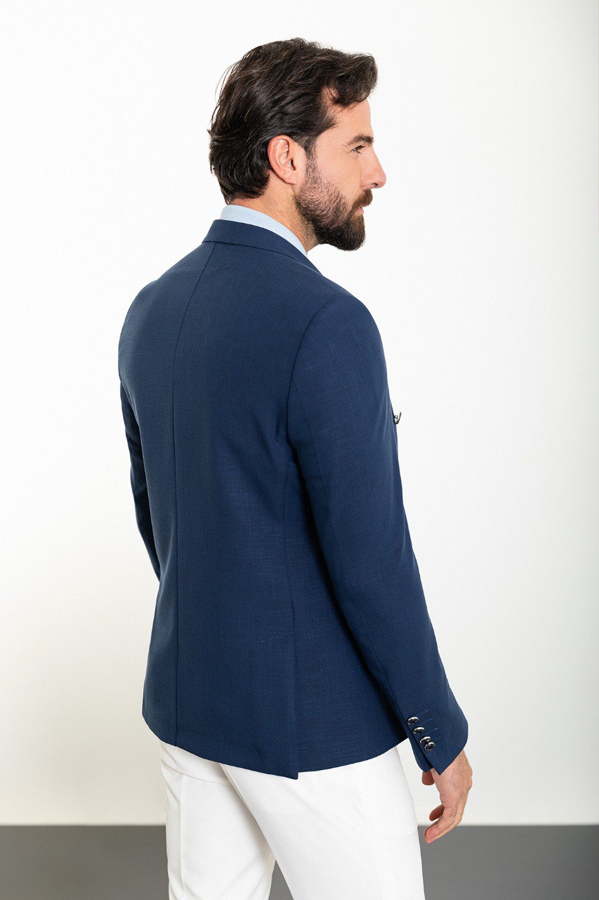 Simon Navy Blue Double Breasted Blazer