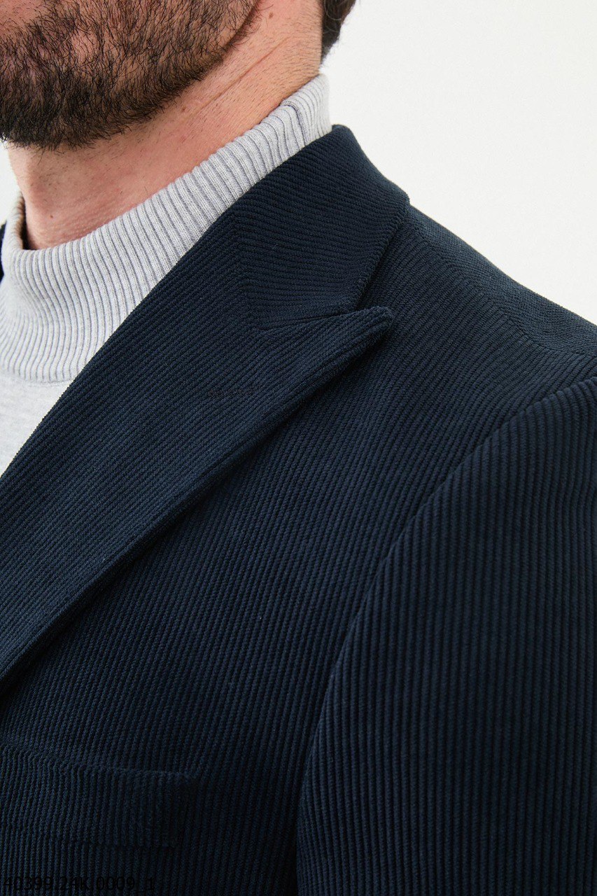 John Navy Blue Double-Breasted Blazer