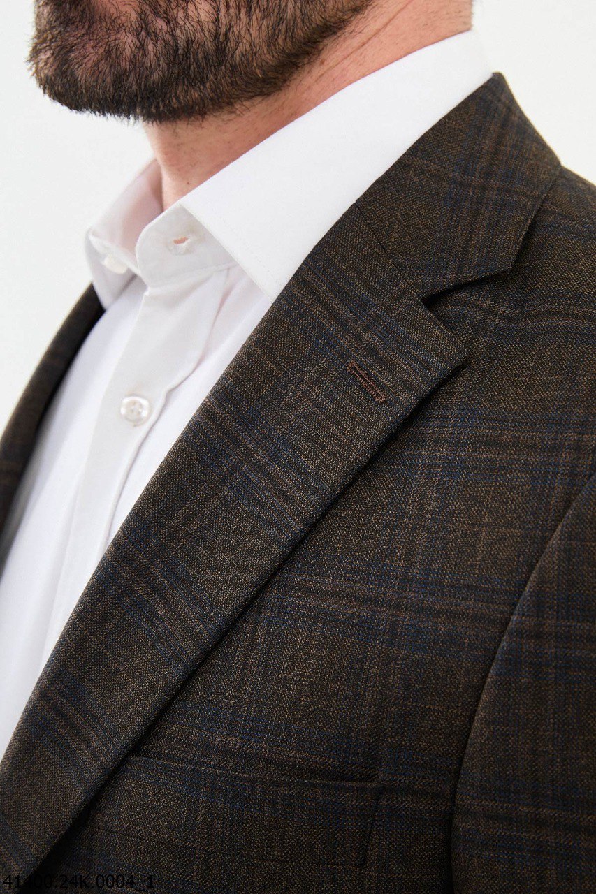 Moco Brown Patterned Blazer