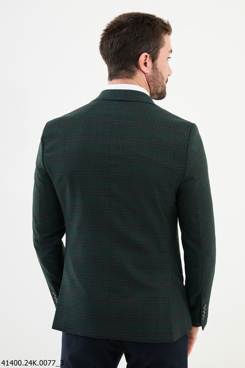 Moco Green Patterned Blazer
