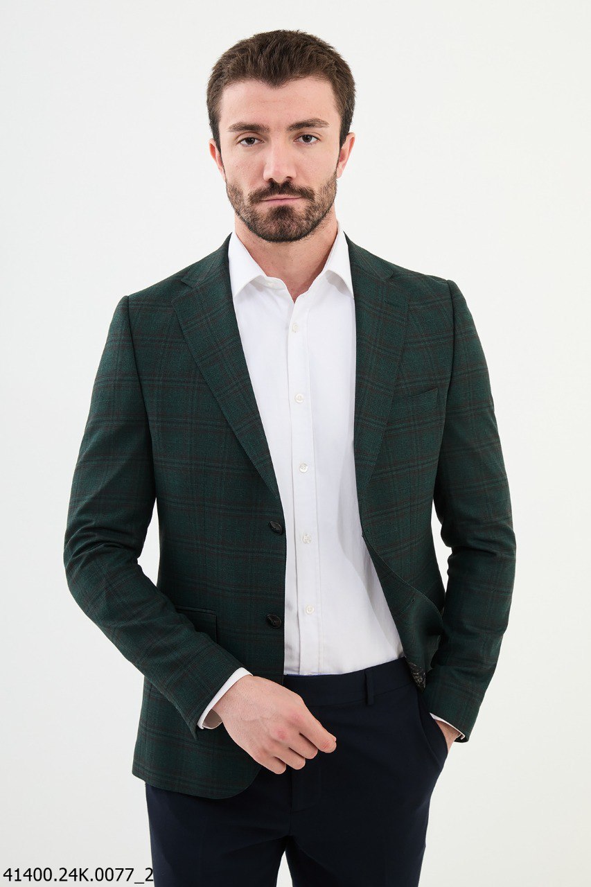 Moco Green Patterned Blazer