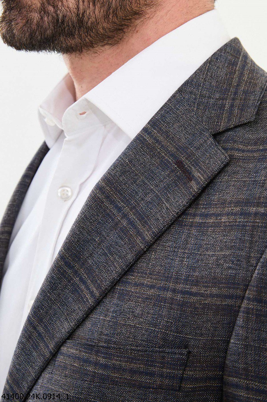 Moco Dark Gray Patterned Blazer
