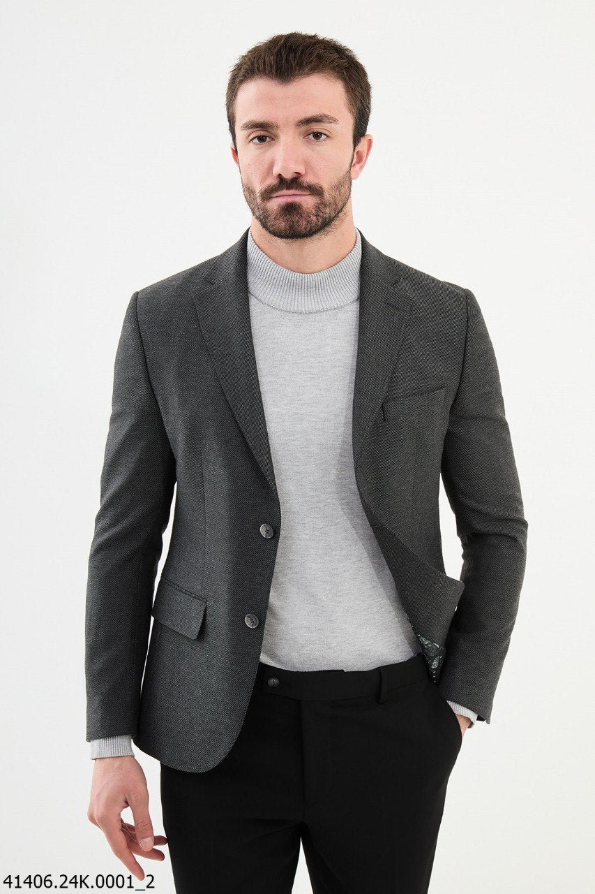 Khan Dark Gray Blazer