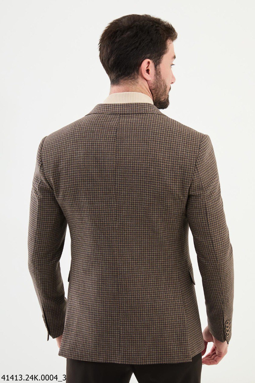 Klan Brown Patterned Blazer