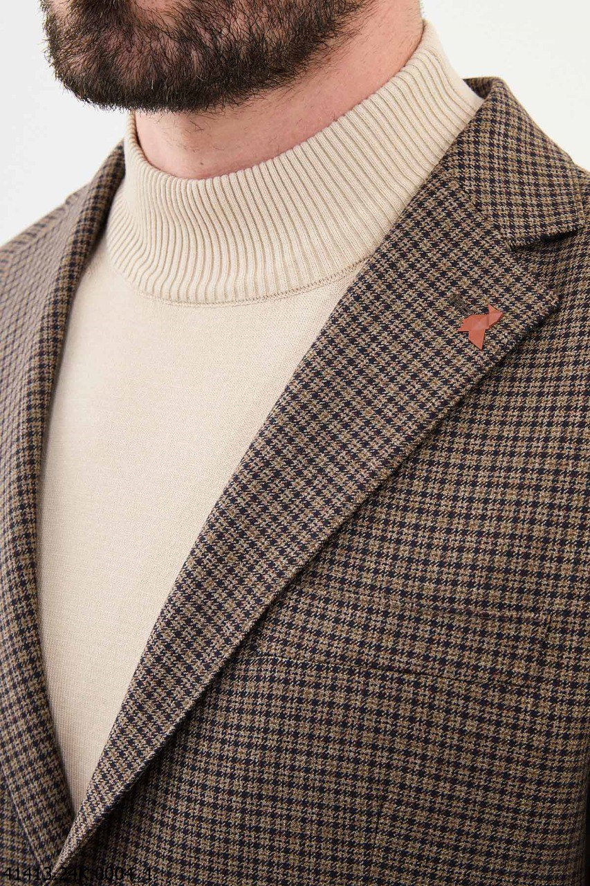Klan Brown Patterned Blazer