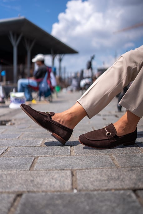 Oscar Suede Brown Loafers