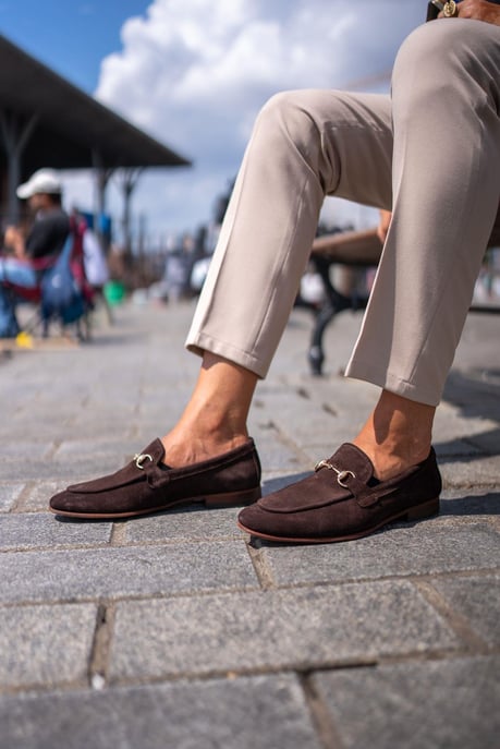 Oscar Suede Brown Loafers