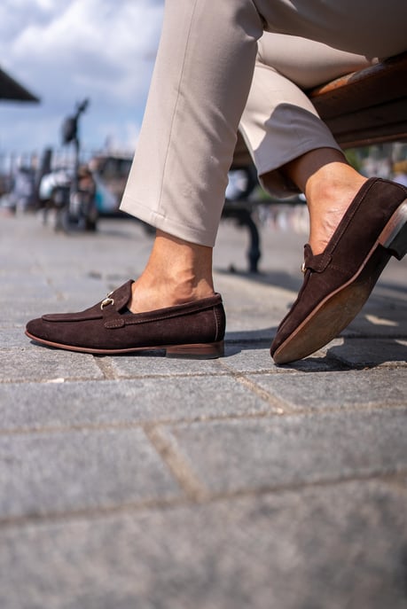 Oscar Suede Brown Loafers