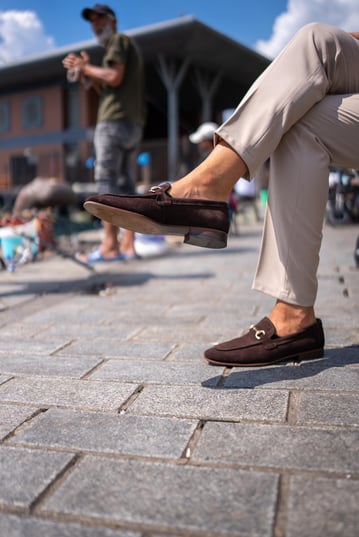 Oscar Suede Brown Loafers