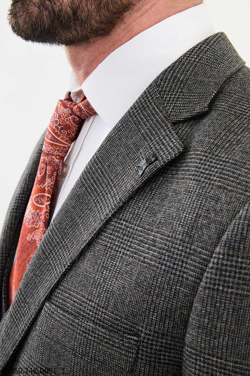 Martin Dark Gray Plaid Suit