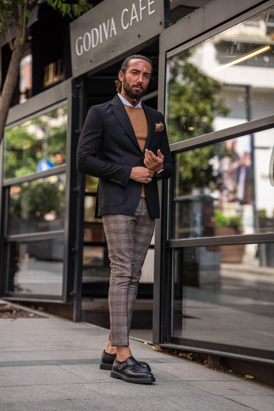 Synx Black Slim Fit Jacket
