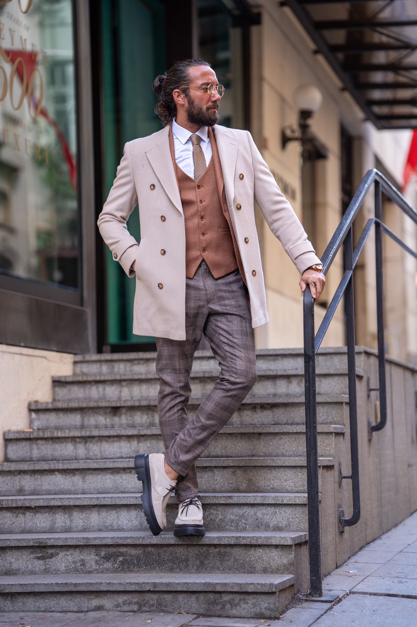 Kyle Beige Cashmere Coat