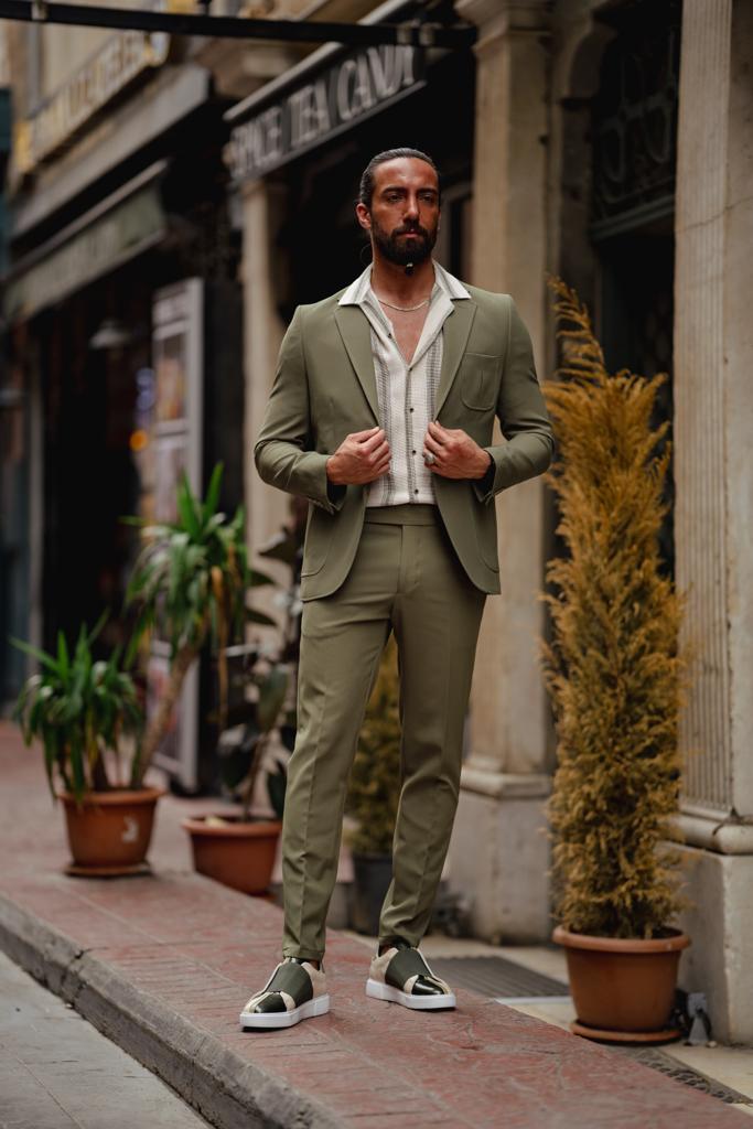 Jax Green Slim Fit Suit