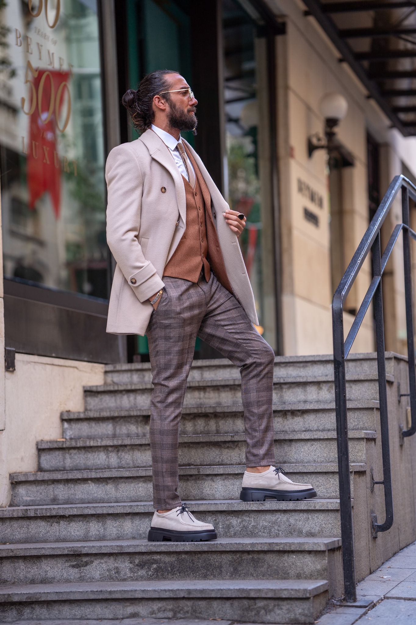 Kyle Beige Cashmere Coat