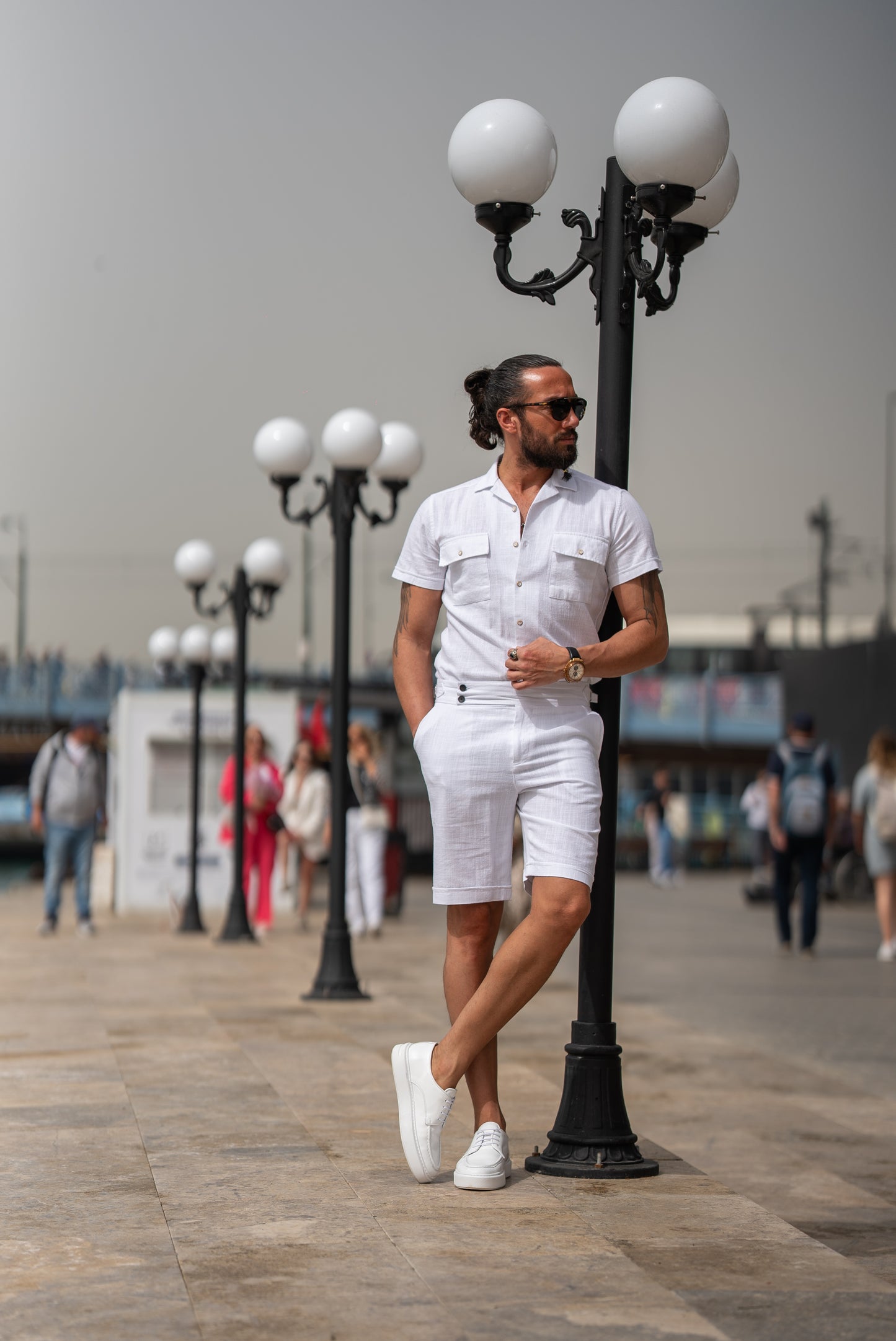 Flynn White Short Sleeve Shirt