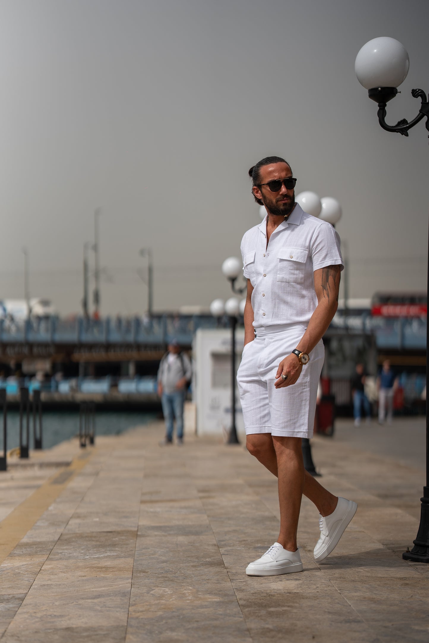 Flynn White Short Sleeve Shirt