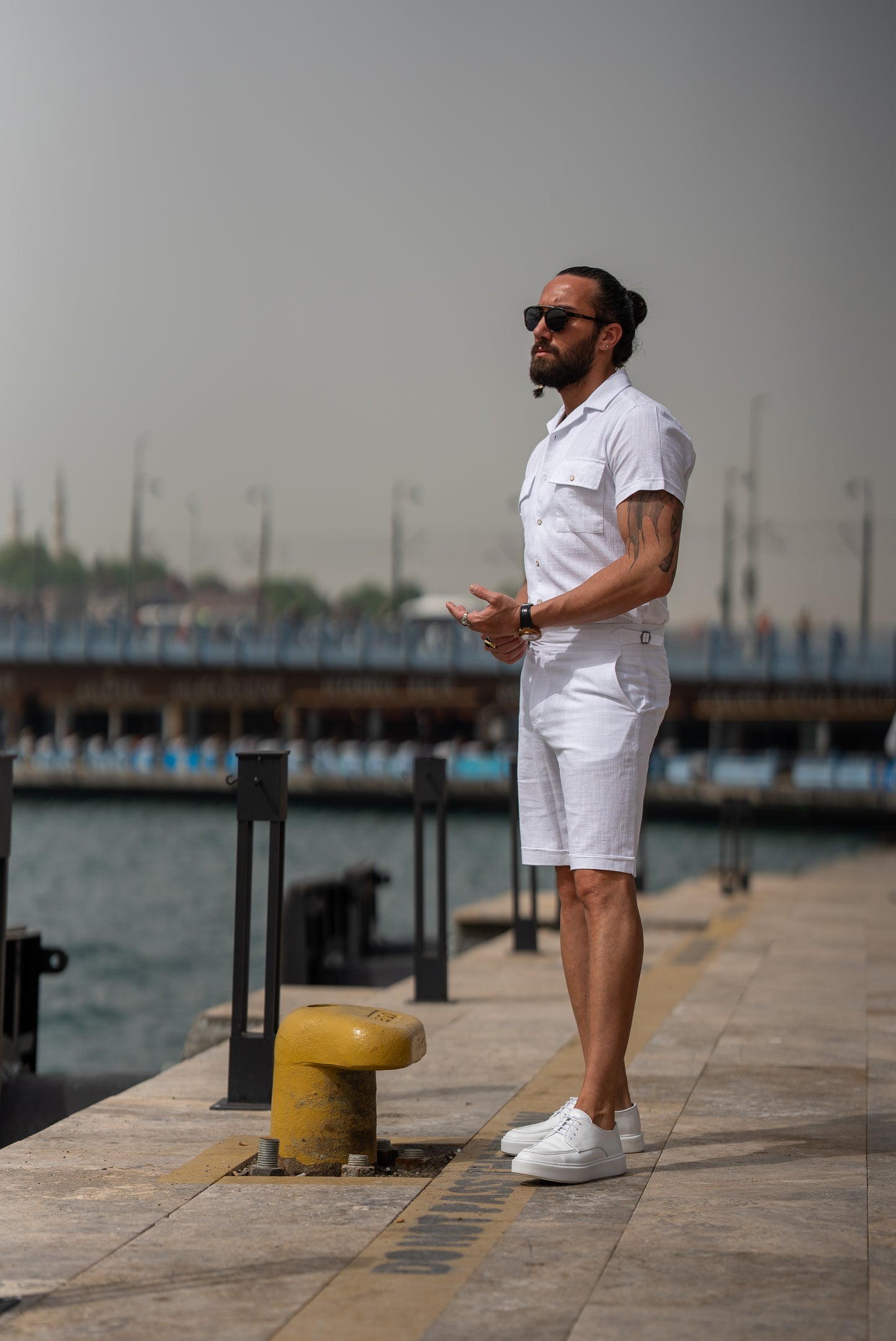 Flynn White Short Sleeve Shirt