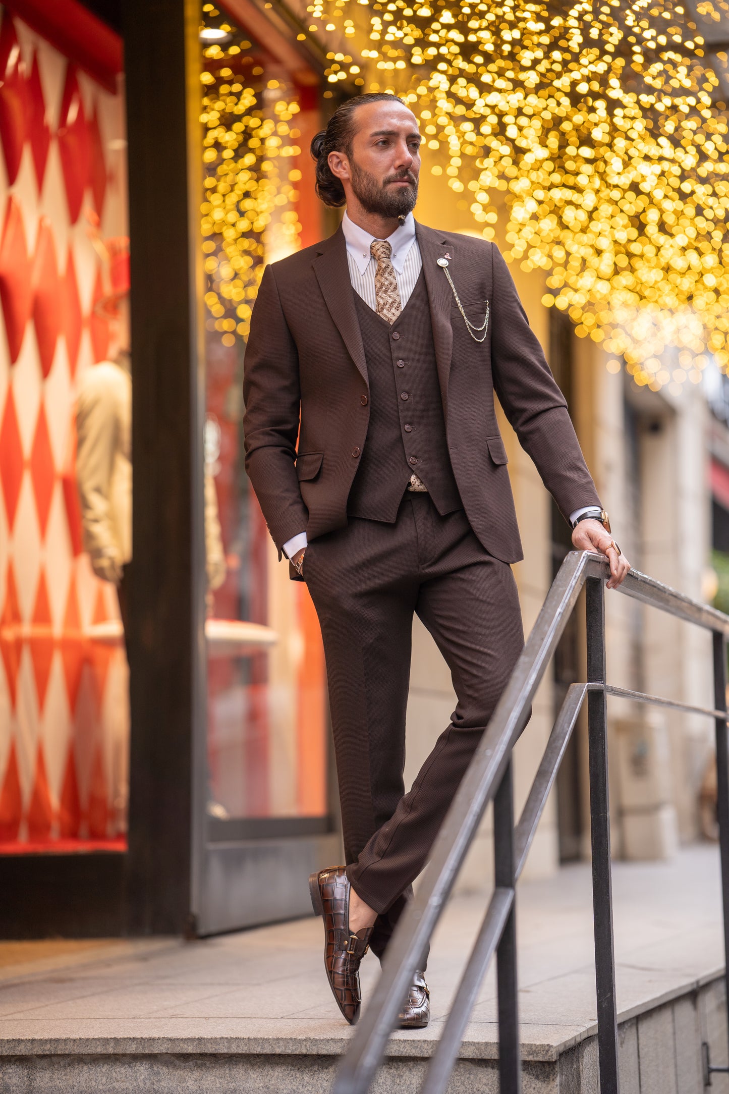 Gabe Brown Self-Patterned Suit