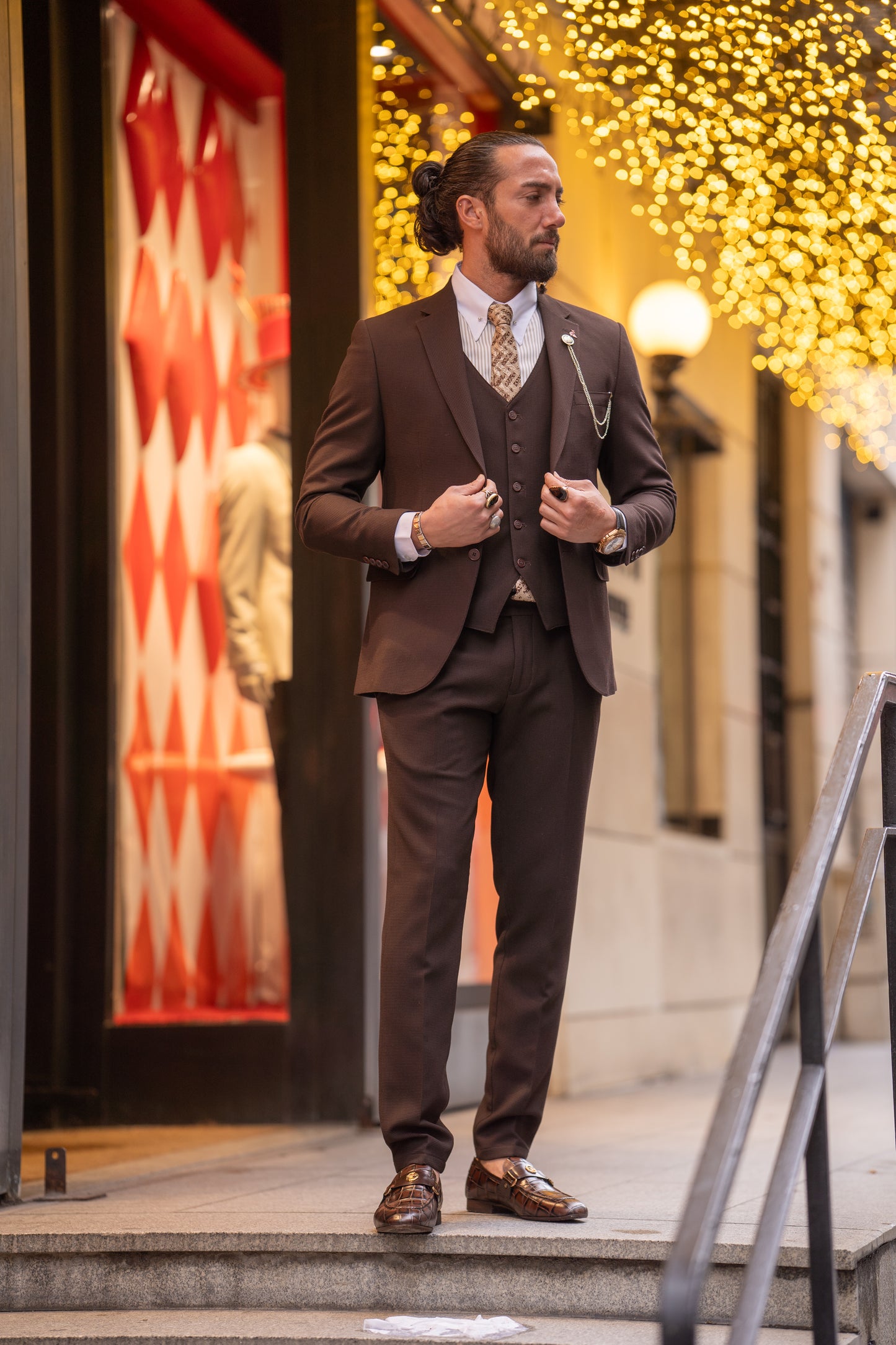 Gabe Brown Self-Patterned Suit