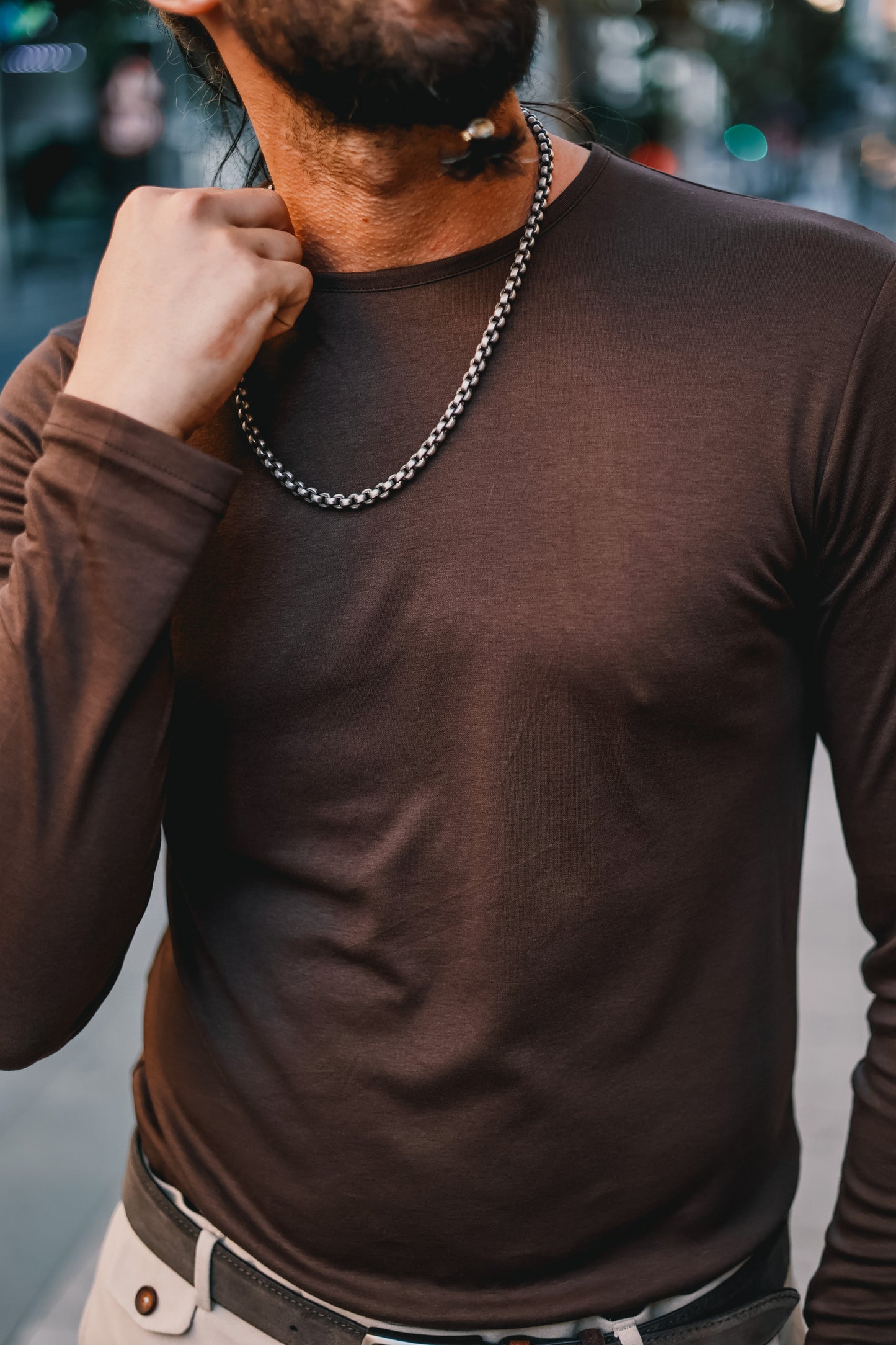 Rolla Brown Crewneck T-Shirt