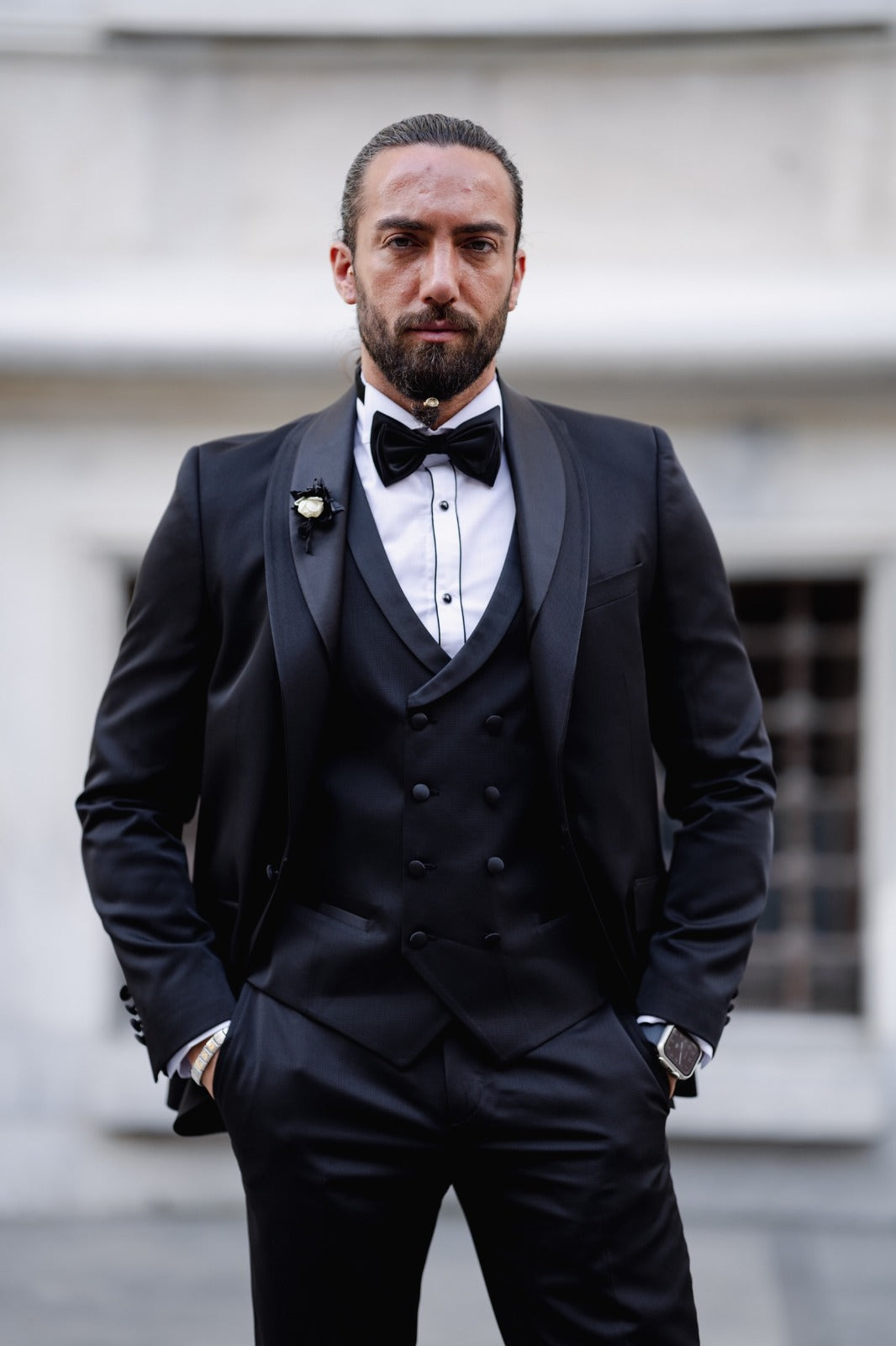 Eder Black Black Tuxedo Suit