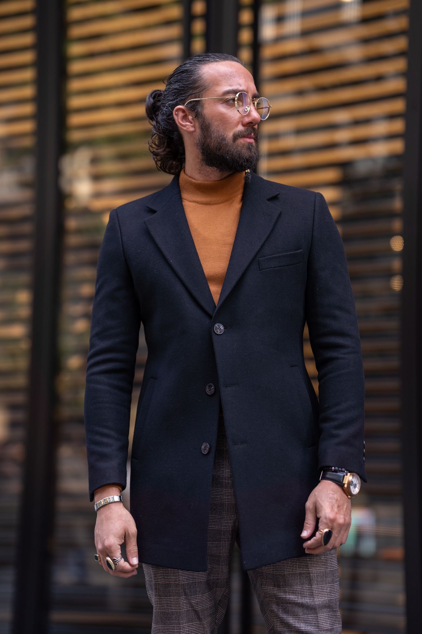 Cullen Black Cashmere Coat