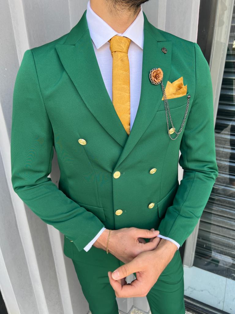 Allen Green Double Breasted Suit