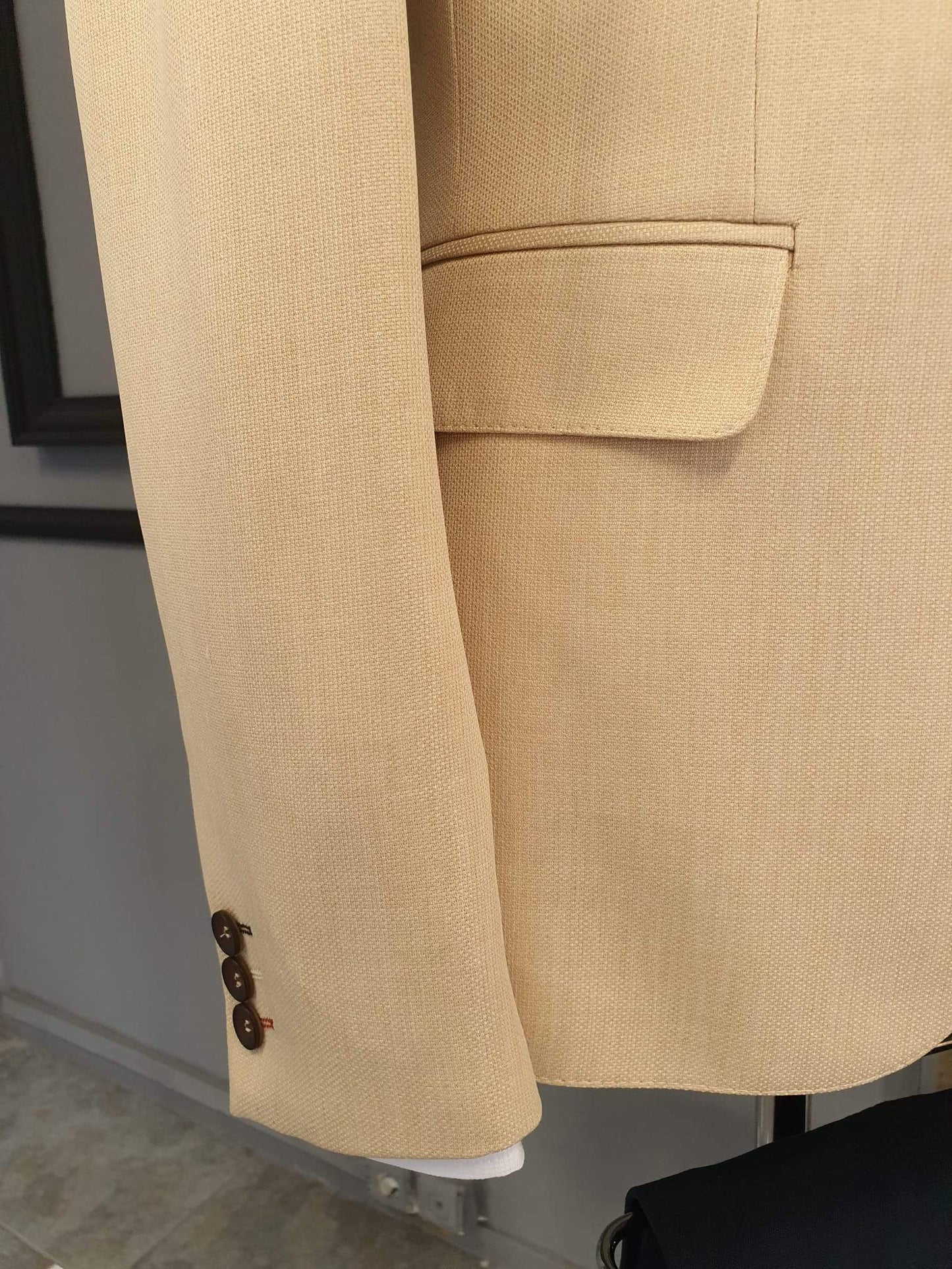 Metha Beige Slim Fit Suit