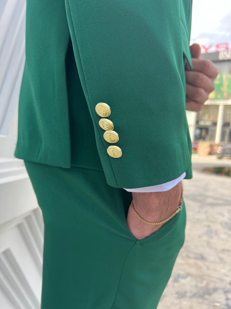 Allen Green Double Breasted Suit