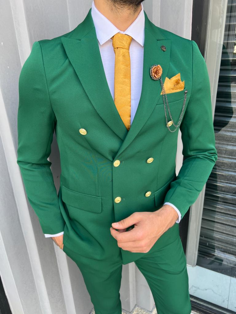 Allen Green Double Breasted Suit