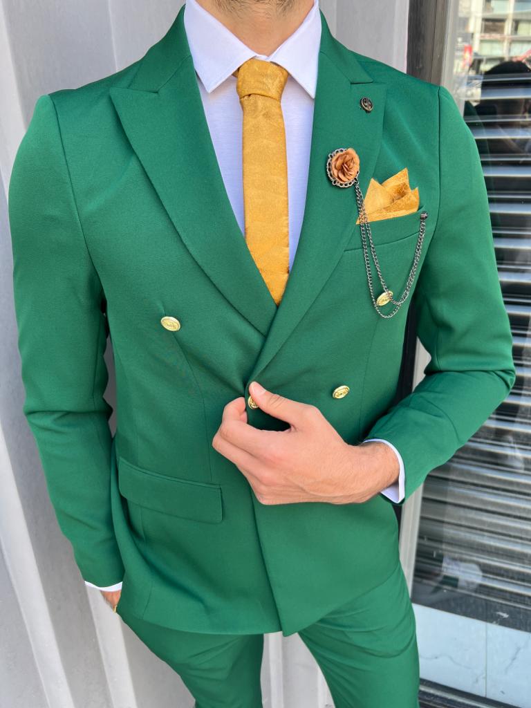 Allen Green Double Breasted Suit