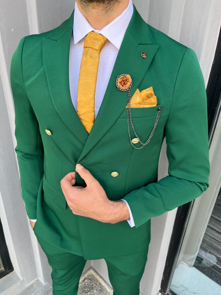 Allen Green Double Breasted Suit