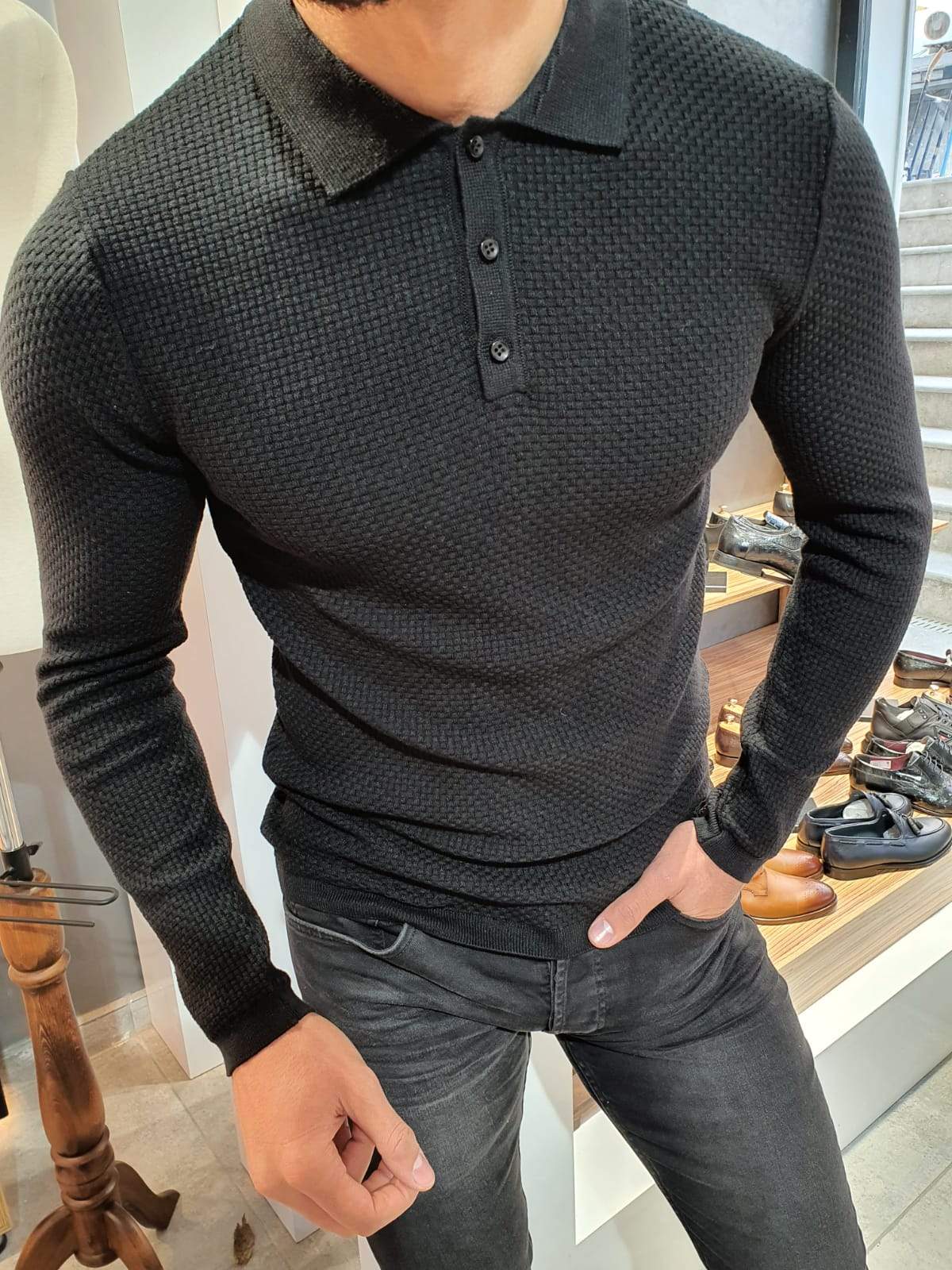 Barga Black Knitwear