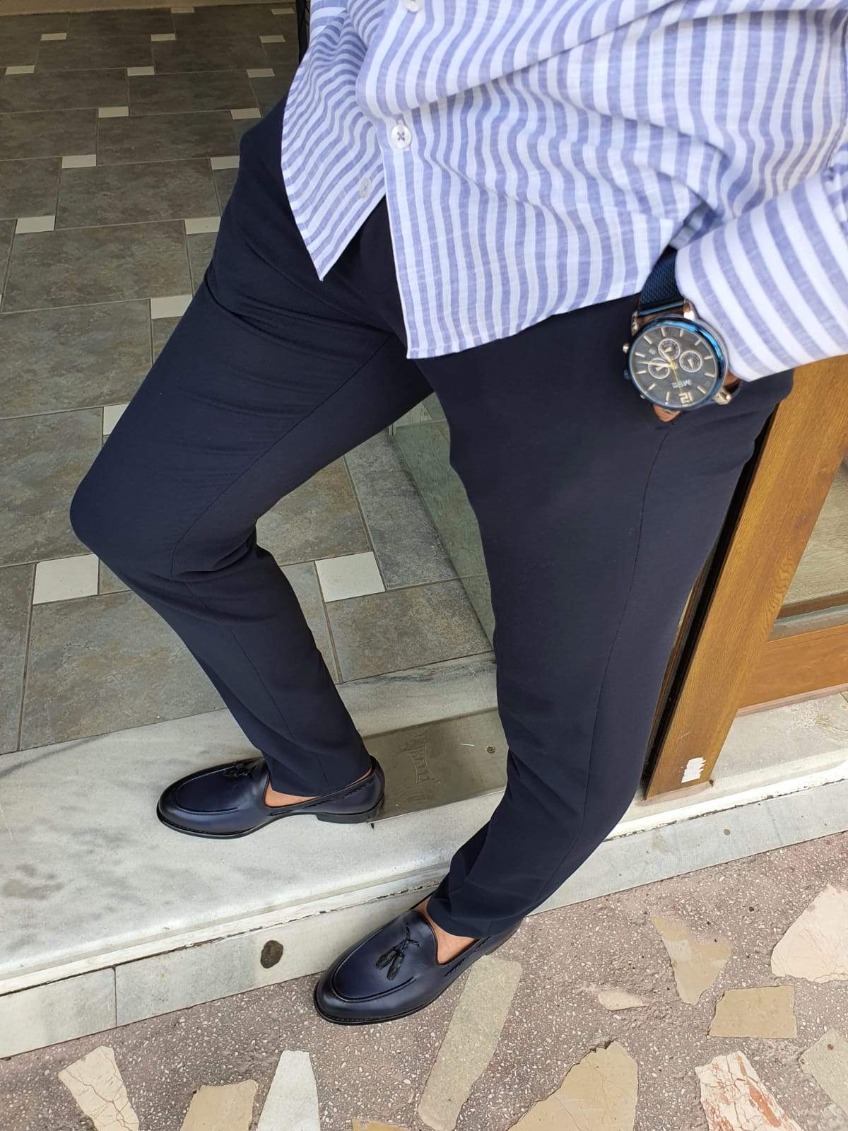 Palermo Navy Blue Super Slim Fit Pants