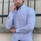 Constantine Striped Slim Fit Shirt (White & Blue)