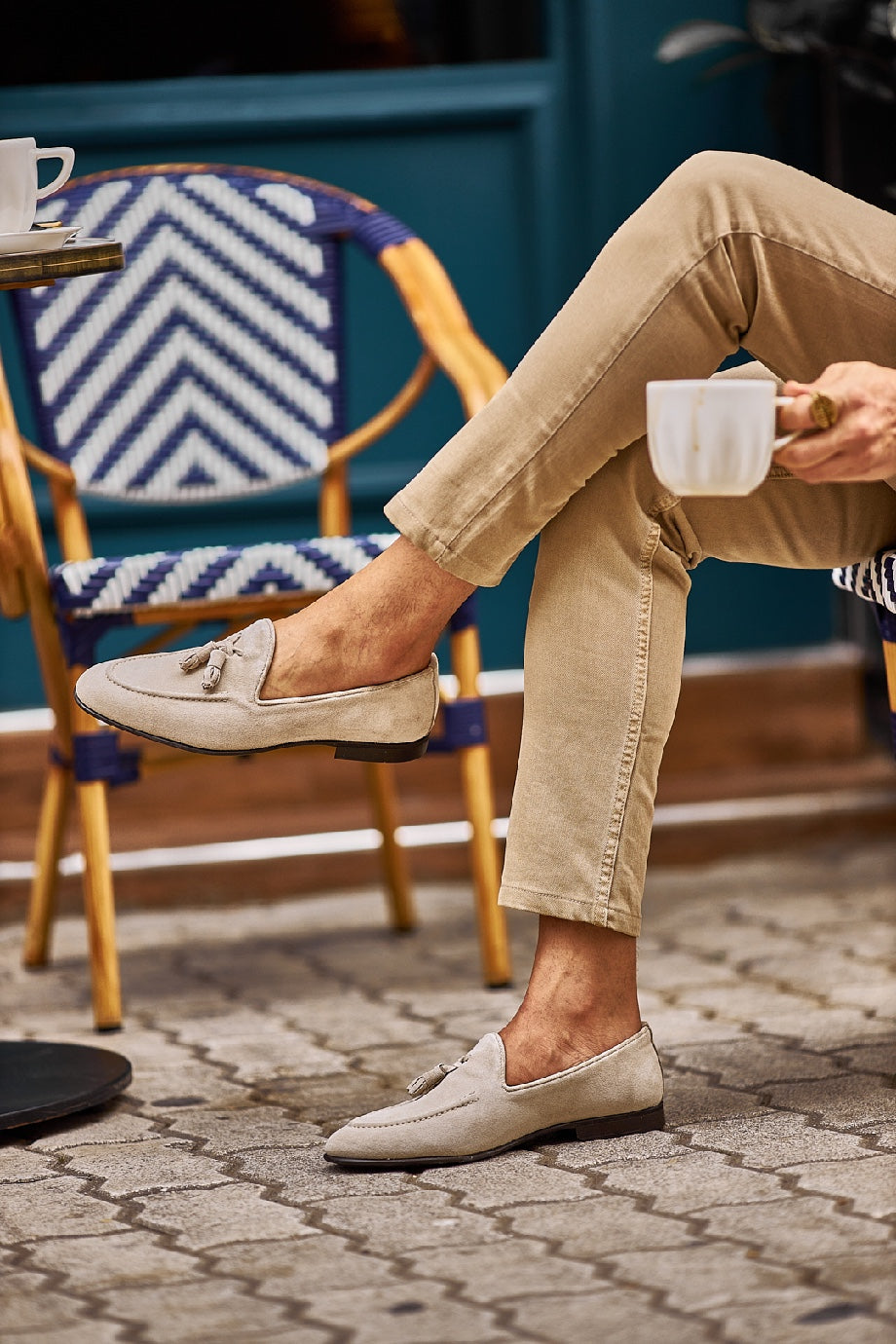 Felix Suede Beige Loafers