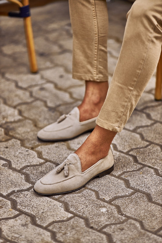 Felix Suede Beige Loafers