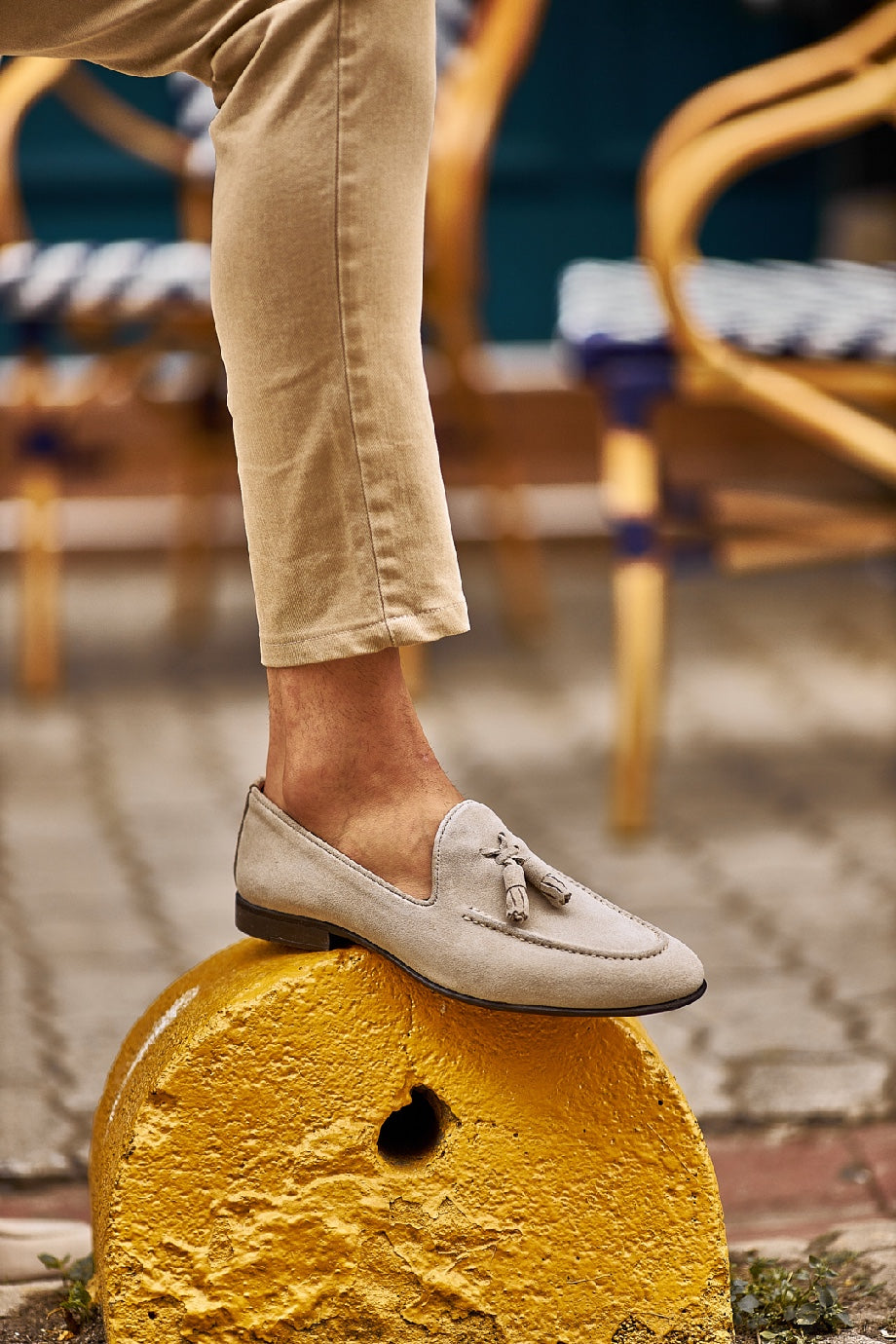 Felix Suede Beige Loafers