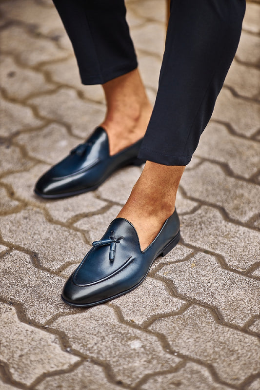 Felix Navy Blue Loafers